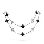 [Luxe]CLOVER 20 MOTIFS ONYX DIAMOND SILVER