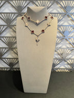 [Luxe]CLOVER 20 MOTIFS LASER CARNELIAN NECKLACE