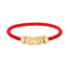 [Luxe]チャンス ラージ 8 フィギュア バックル ハーフ ダイヤモンド ブレスレット ゴールド