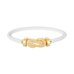 [Luxe]チャンス ラージ 8 フィギュア バックル ハーフ ダイヤモンド ブレスレット ゴールド