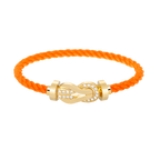[Luxe]チャンス ラージ 8 フィギュア バックル ハーフ ダイヤモンド ブレスレット ゴールド
