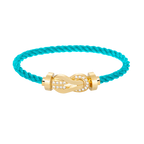 [Luxe]チャンス ラージ 8 フィギュア バックル ハーフ ダイヤモンド ブレスレット ゴールド