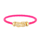 [Luxe]チャンス ラージ 8 フィギュア バックル ハーフ ダイヤモンド ブレスレット ゴールド