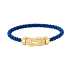 [Luxe]チャンス ラージ 8 フィギュア バックル ハーフ ダイヤモンド ブレスレット ゴールド