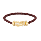 [Luxe]チャンス ラージ 8 フィギュア バックル ハーフ ダイヤモンド ブレスレット ゴールド