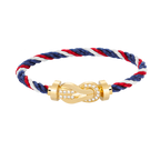 [Luxe]チャンス ラージ 8 フィギュア バックル ハーフ ダイヤモンド ブレスレット ゴールド