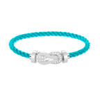 [Luxe]CHANCE LARGE 8 FIGURE BUCKLE HALF DIAMOND BRACELET SILVER