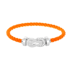 [Luxe]CHANCE LARGE 8 FIGURE BUCKLE HALF DIAMOND BRACELET SILVER