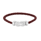 [Luxe]CHANCE LARGE 8 FIGURE BUCKLE HALF DIAMOND BRACELET SILVER