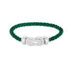 [Luxe]CHANCE LARGE 8 FIGURE BUCKLE HALF DIAMOND BRACELET SILVER