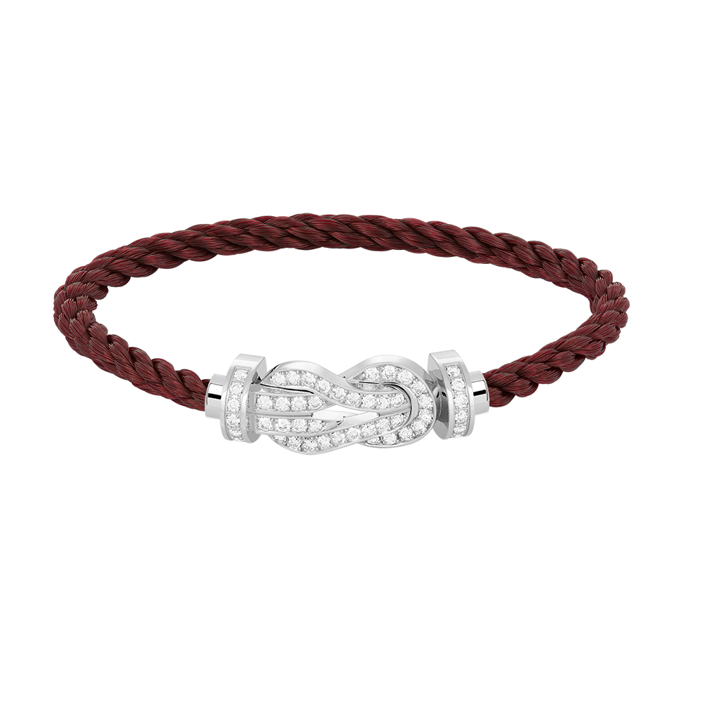 [Luxe]チャンス ラージ 8 フィギュア バックル フル ダイヤモンド ブレスレット シルバー