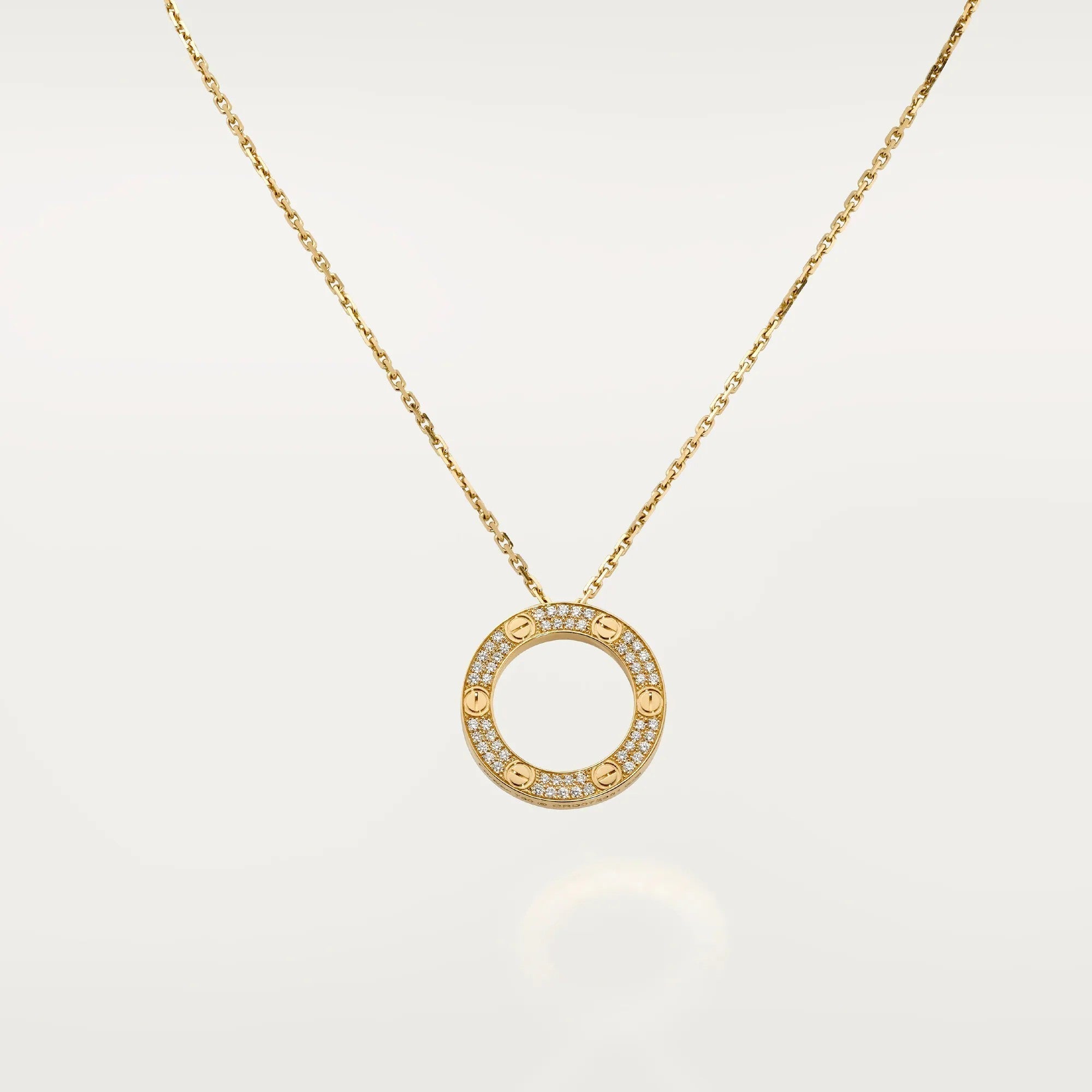 [Luxe Jewelry]LOVE NECKLACE 16MM  FULL DIAMOND