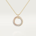 [Luxe Jewelry]TRINITY LARGE FULL DIAMOND  NECKLACE