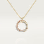 [Luxe Jewelry]TRINITY LARGE FULL DIAMOND  NECKLACE