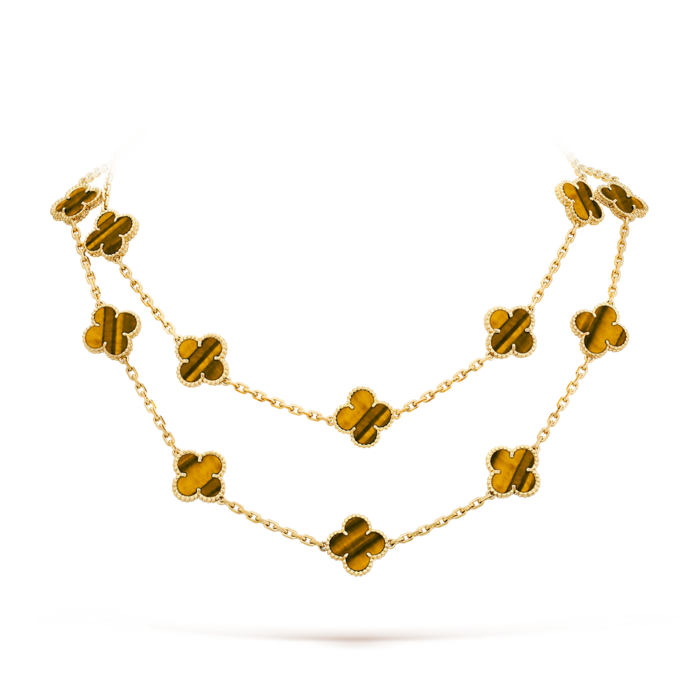[Luxe]CLOVER 20 MOTIFS TIGER EYE ROSE GOLD