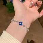 [Luxe]CLOVER 5 MOTIF PINK BLUE RED WHITE BRACELET