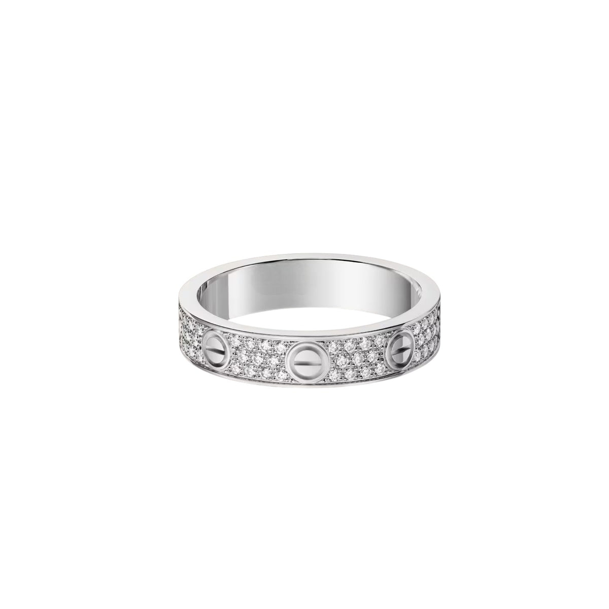[Luxe Jewelry]LOVE RING 4.0MM DIAMOND PAVED