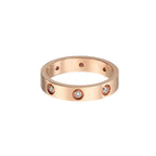 [Luxe Jewelry]LOVE 4MM 8 DIAMOND RING