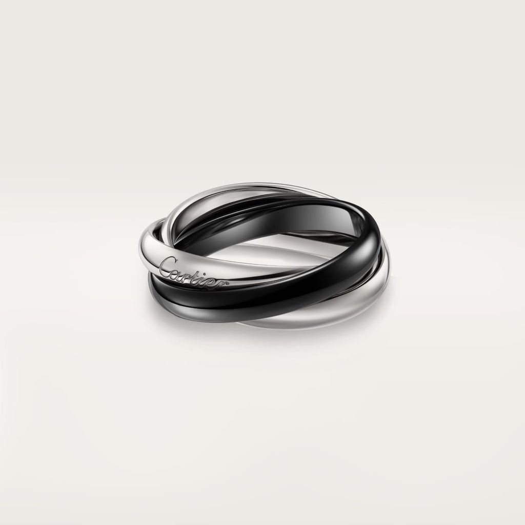 [Luxe Jewelry]TRINITY 3.2MM RING BLACK CERAMIC