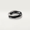 [Luxe Jewelry]TRINITY 3.2MM RING BLACK CERAMIC