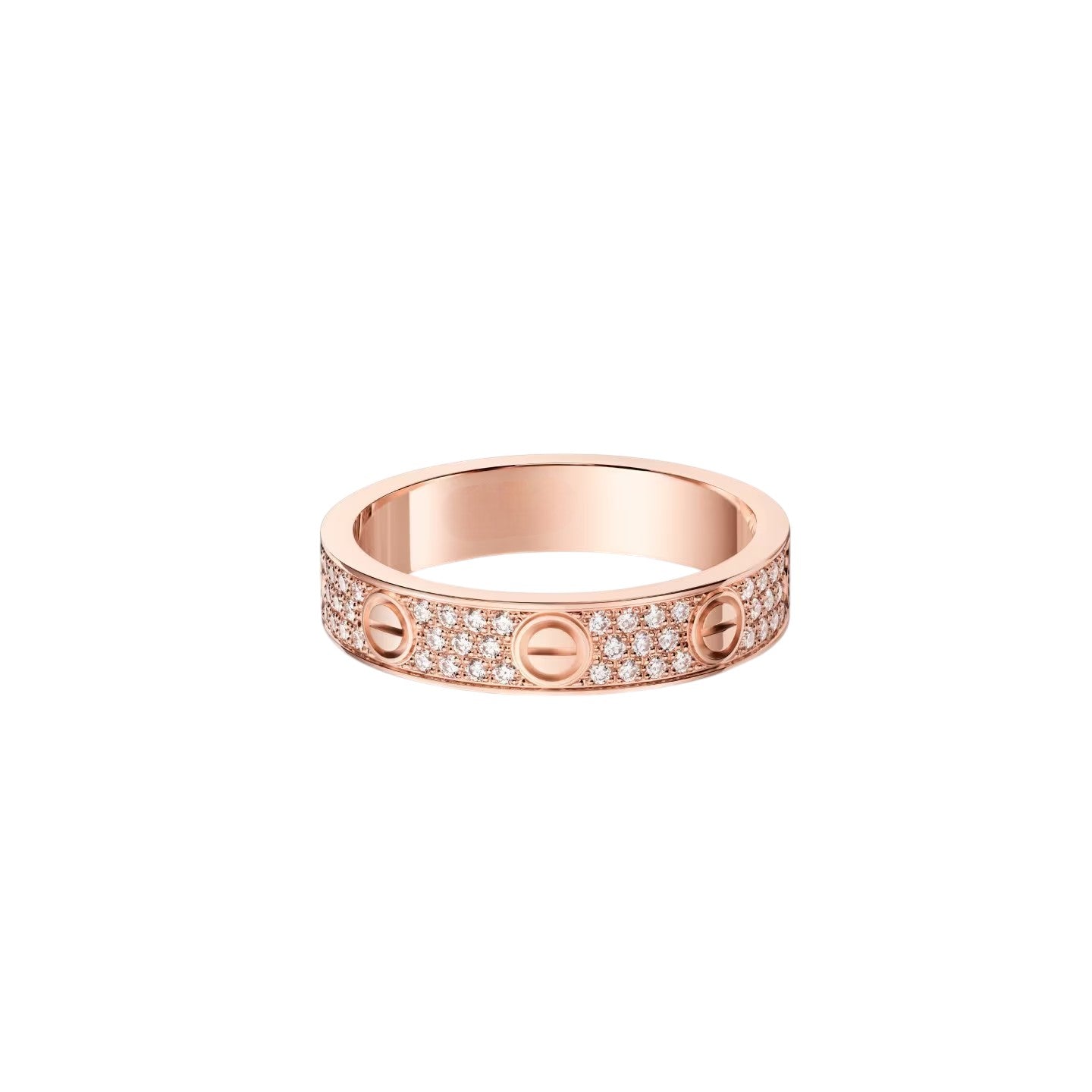 [Luxe Jewelry]LOVE RING 4.0MM DIAMOND PAVED