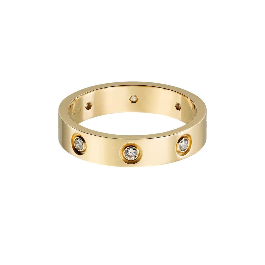 [Luxe Jewelry]LOVE 4MM 8 DIAMOND RING
