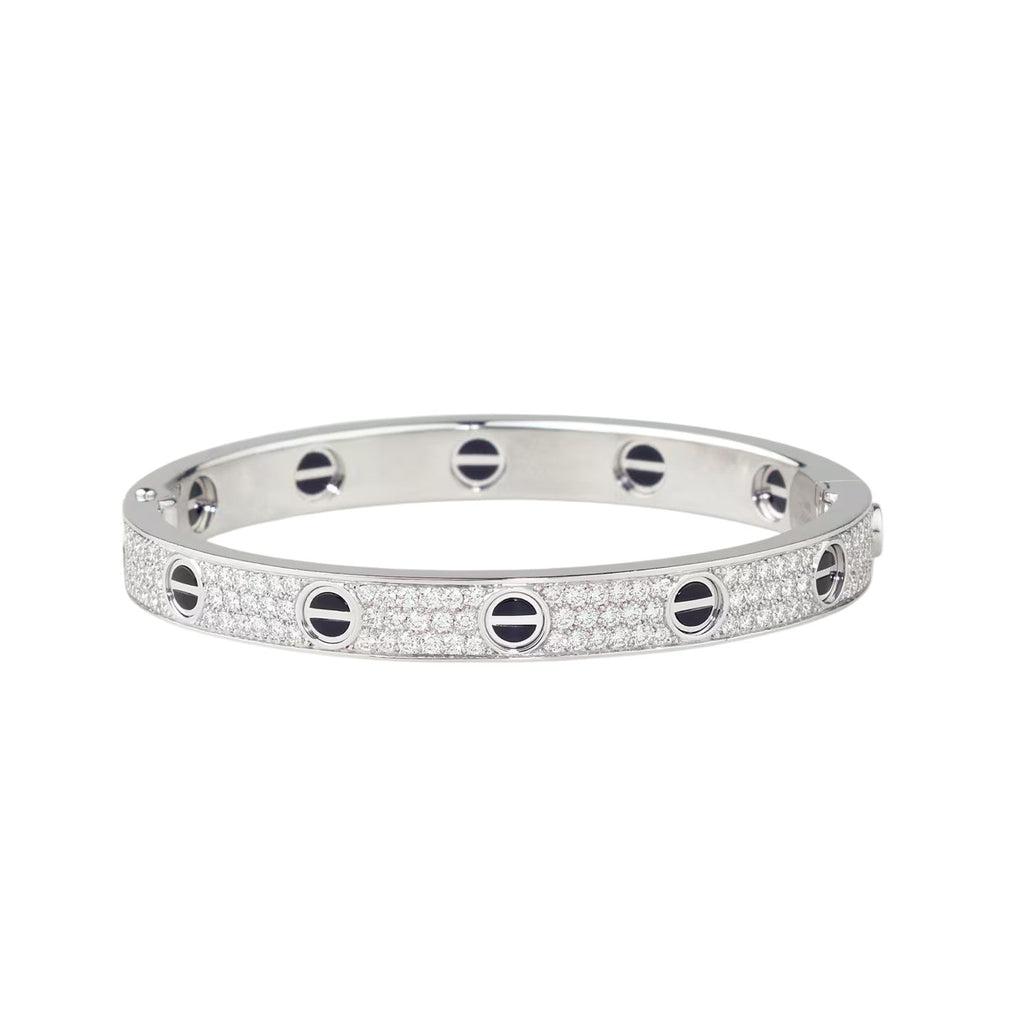 [Luxe Jewelry]LOVE BRACELET 6.1MM DIAMOND-PAVED CERAMIC