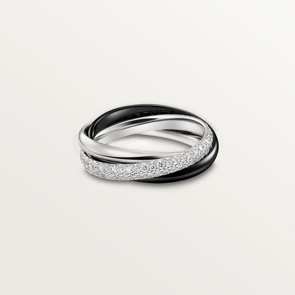 [Luxe Jewelry]TRINITY 3.2MM RING BLACK CERAMIC
