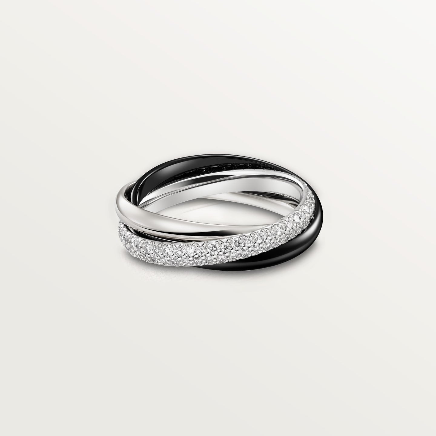 [Luxe Jewelry]TRINITY 3.2MM RING BLACK CERAMIC