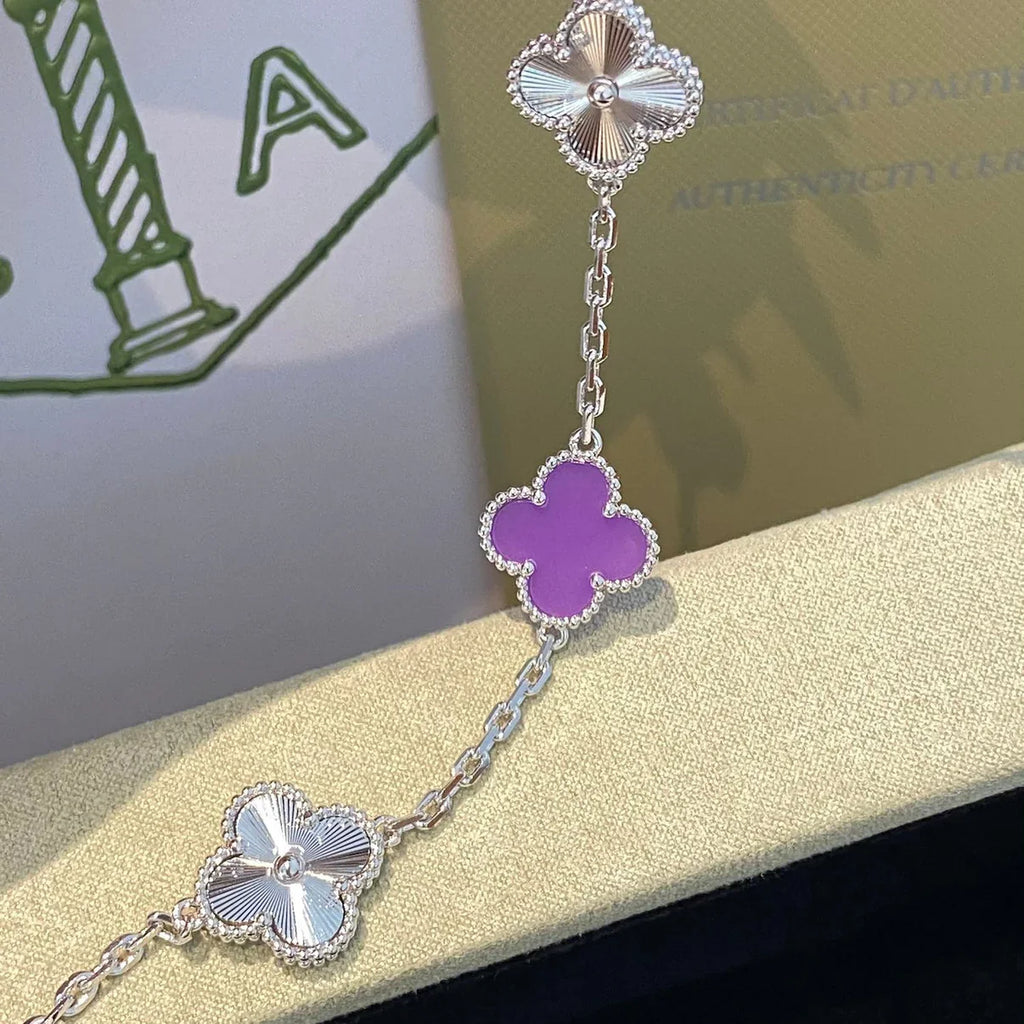 [Luxe] CLOVER 5 MOTIF VIOLET BRACELET COLLECTION