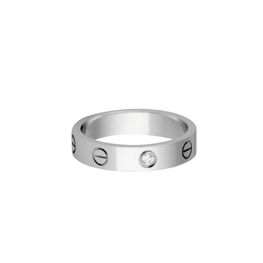 [Luxe Jewelry]LOVE 4MM 1 DIAMOND RING