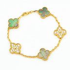 [Luxe] CLOVER 5 MOTIF GRAY MOP BRACELET COLLECTION