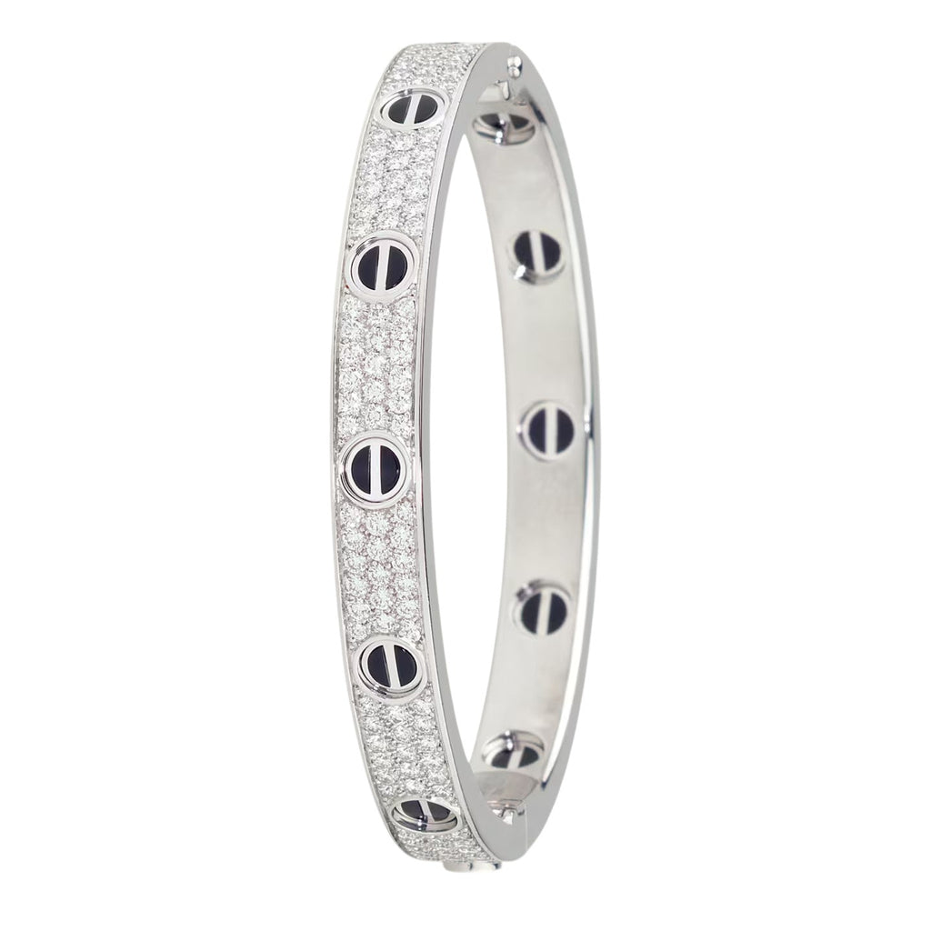 [Luxe Jewelry]LOVE BRACELET 6.1MM DIAMOND-PAVED CERAMIC