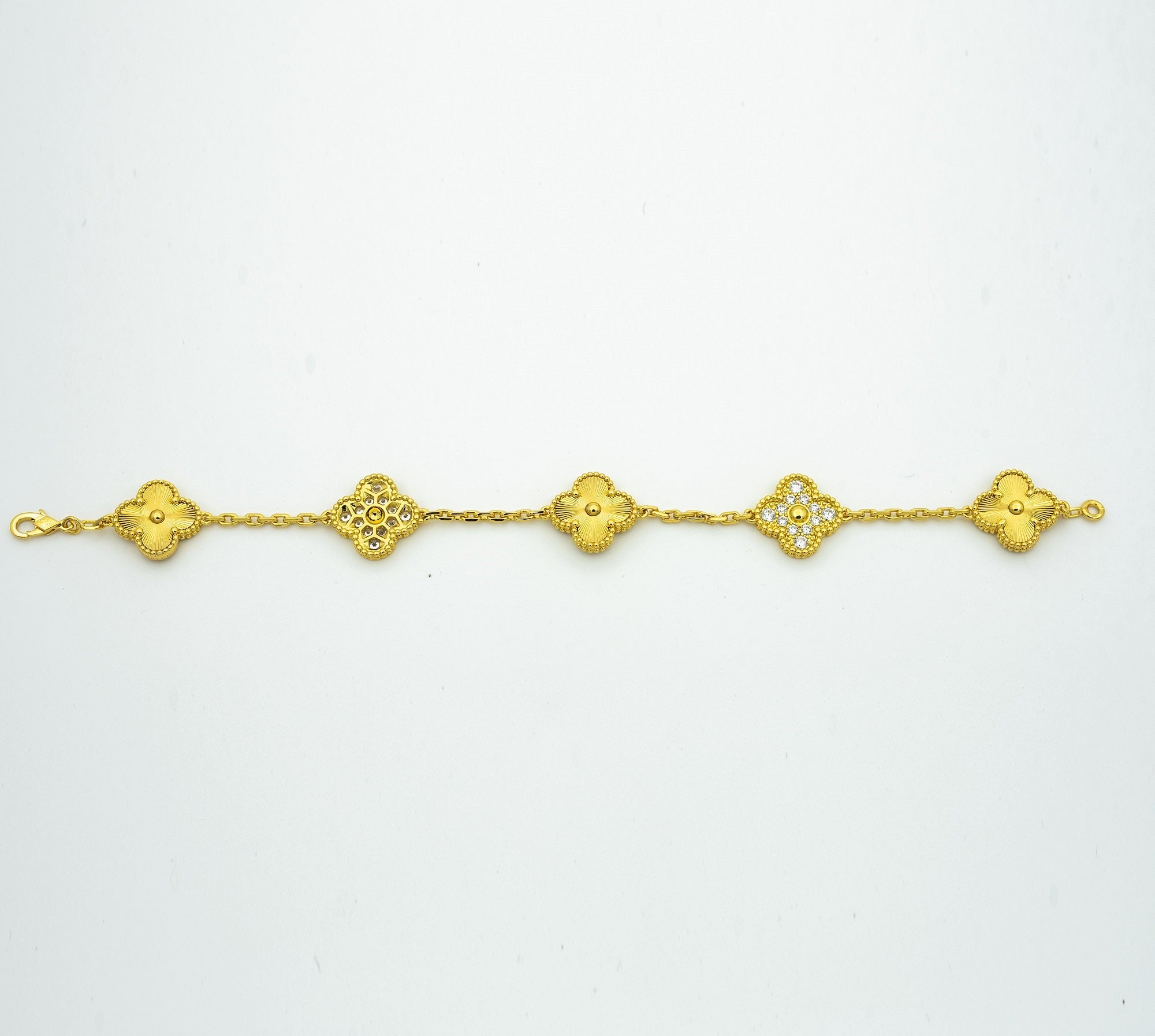 [Luxe] CLOVER 5 MOTIF LASER BRACELET COLLECTION
