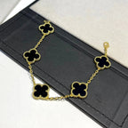 [Luxe] CLOVER 5 MOTIF ONYXS BRACELET COLLECTION