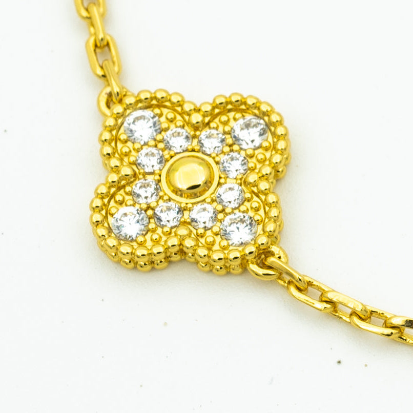 [Luxe] CLOVER 5 MOTIF LASER BRACELET COLLECTION