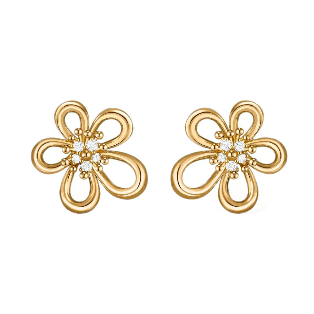 [Luxe JURI] FLOWERLACE EARRING 5 DIAMONDS