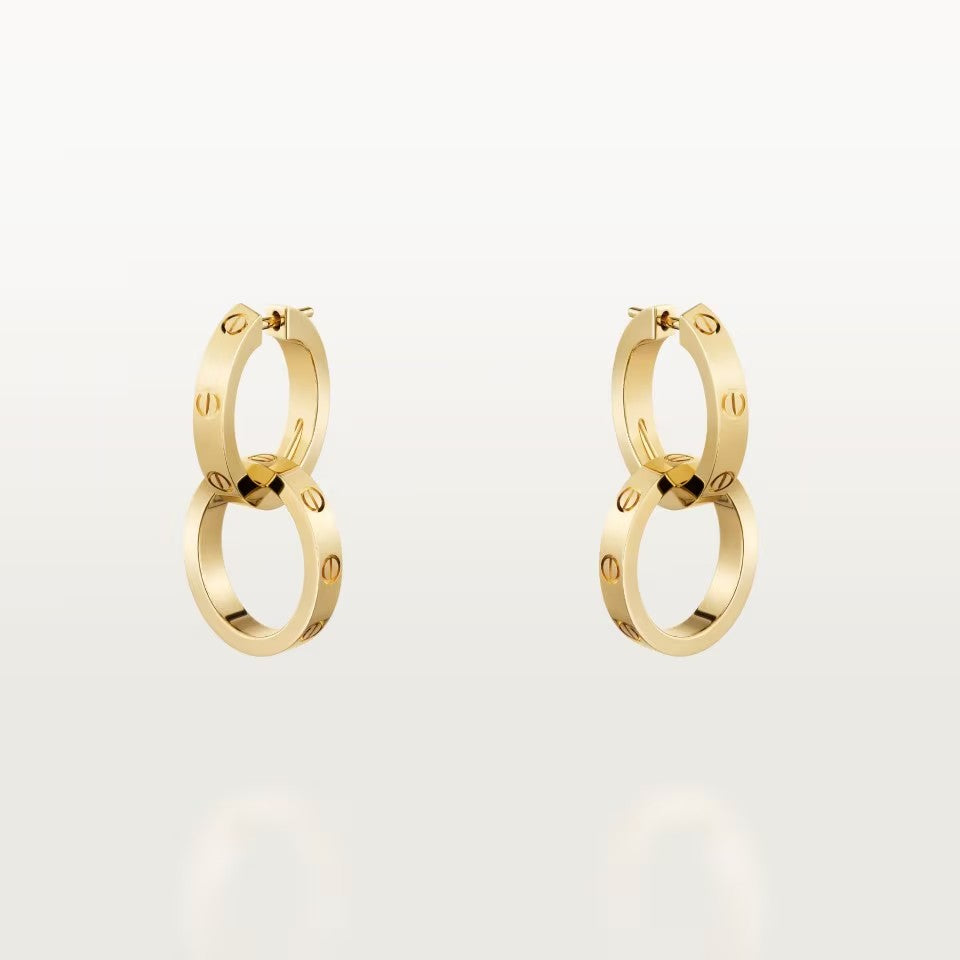 [Luxe Jewelry]LOVE 3.3MM DANGLE EARRINGS