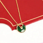 [Luxe]AMULETTE GOLD MALACHITE NECKLACE