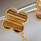[Luxe]CLOVER  2 MOTIF  TIGER EYE CARNELIAN EARRINGS