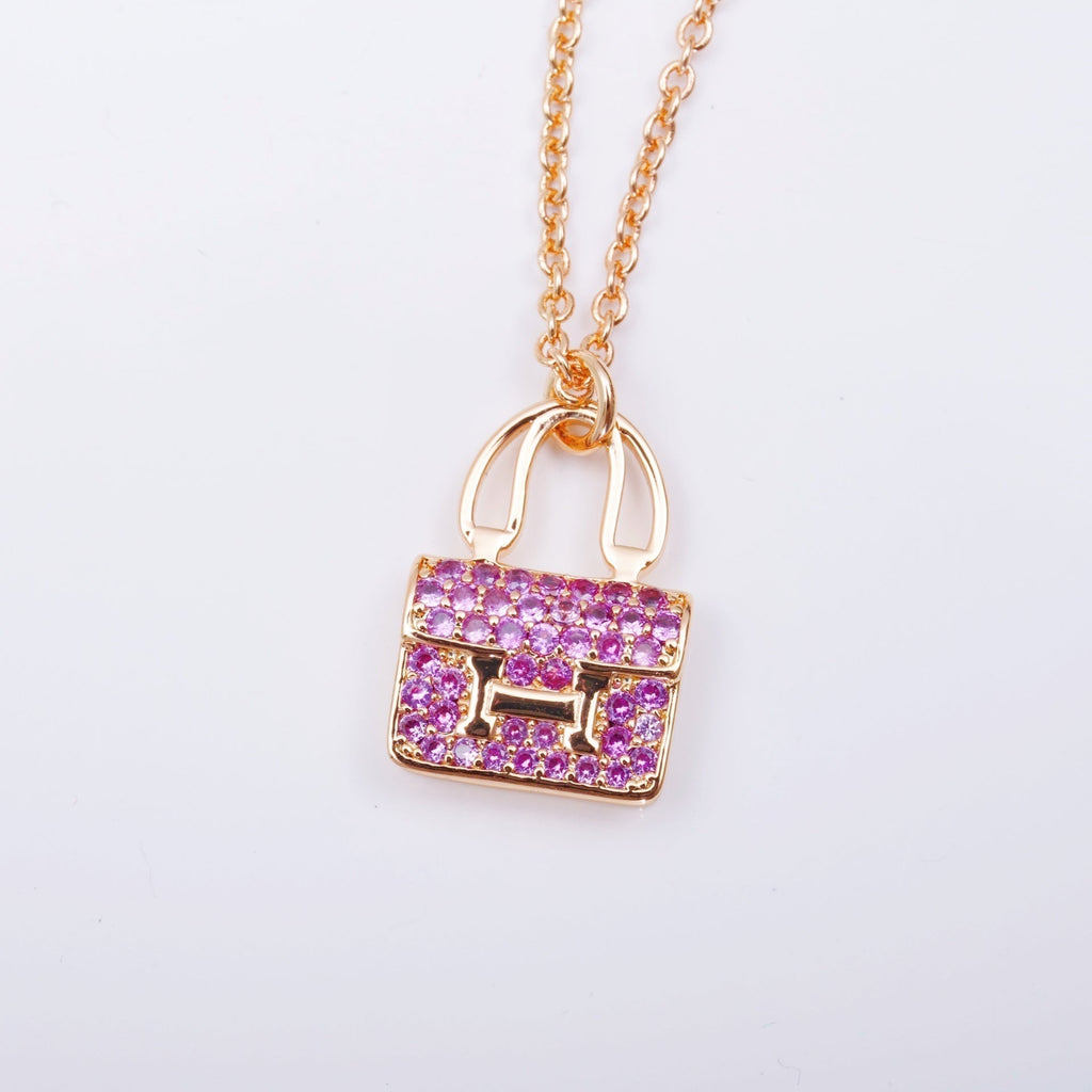 [Luxe]コンスタンス ペンダント パープル ダイヤモンド ネックレス