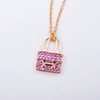 [Luxe]コンスタンス ペンダント パープル ダイヤモンド ネックレス