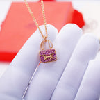 [Luxe]コンスタンス ペンダント パープル ダイヤモンド ネックレス