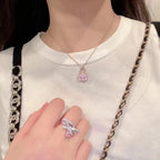 [Luxe]コンスタンス ペンダント パープル ダイヤモンド ネックレス