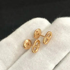 [Luxe] PETITES BOUCLES D'OREILLES CHAINE OR ET ARGENT