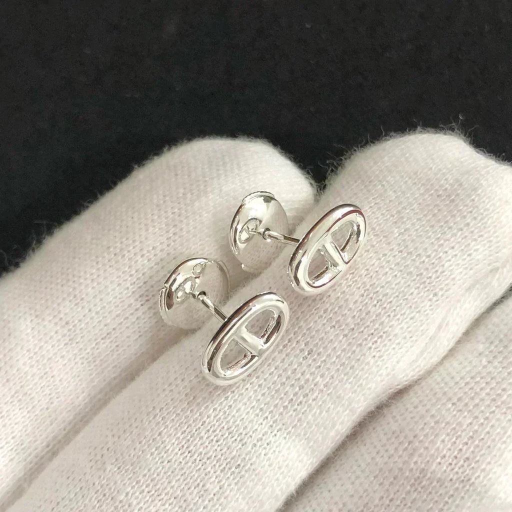 [Luxe] PETITES BOUCLES D'OREILLES CHAINE OR ET ARGENT
