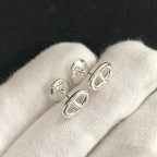 [Luxe] PETITES BOUCLES D'OREILLES CHAINE OR ET ARGENT