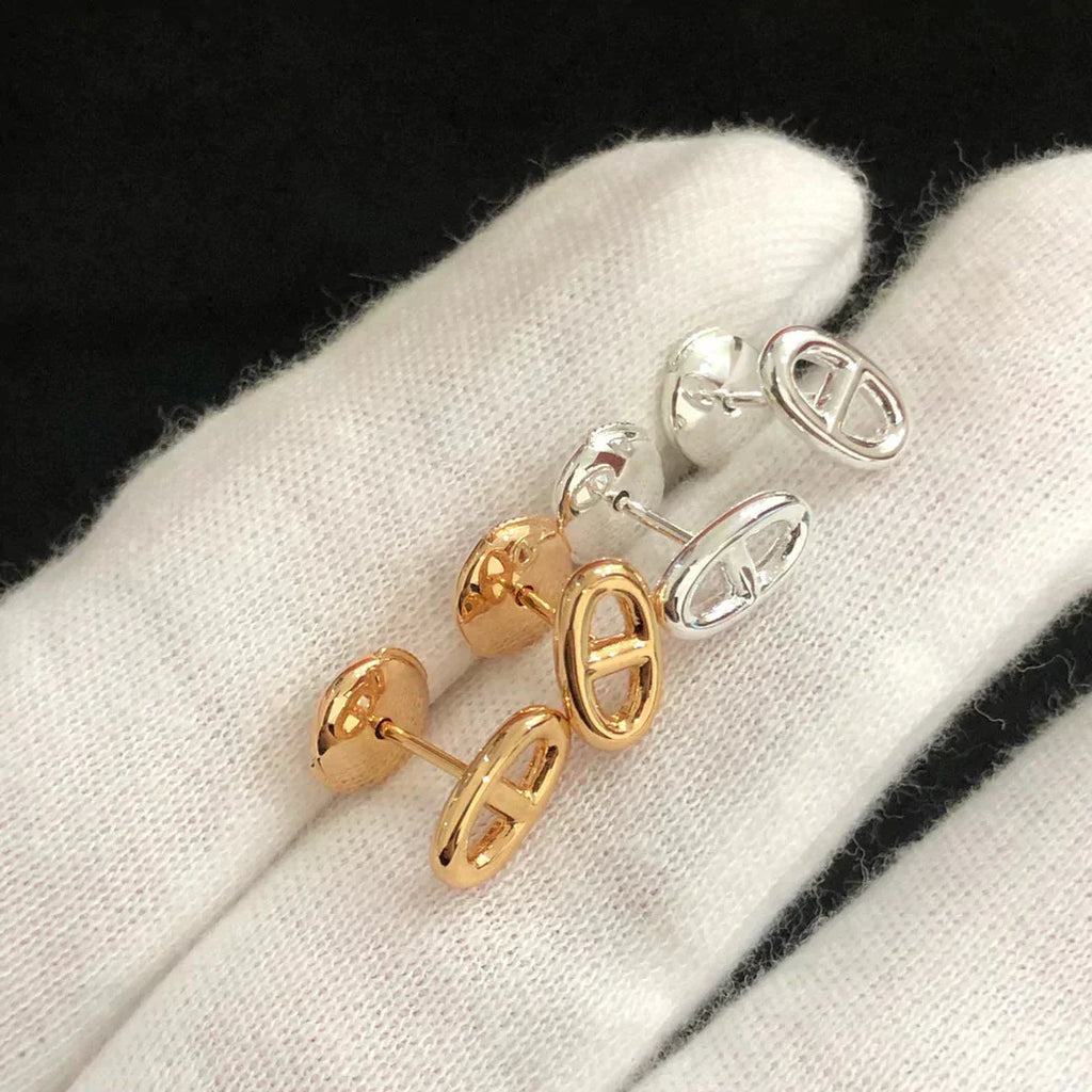 [Luxe] PETITES BOUCLES D'OREILLES CHAINE OR ET ARGENT
