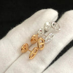 [Luxe] PETITES BOUCLES D'OREILLES CHAINE OR ET ARGENT