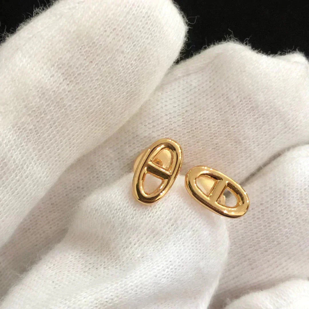 [Luxe] PETITES BOUCLES D'OREILLES CHAINE OR ET ARGENT